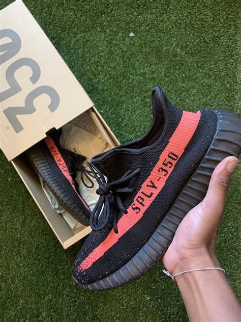 yeezy black red restock